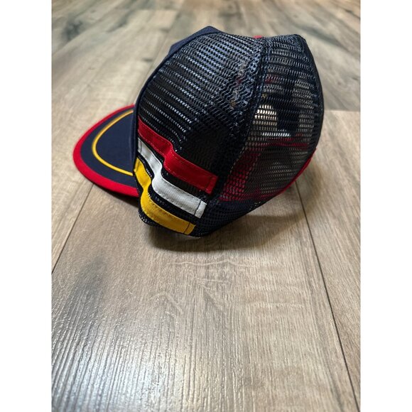 Vintage Arvin Tri Stripe Trucker Hat One Size Fits All Made In USA Navy & Red Me - Picture 3 of 7
